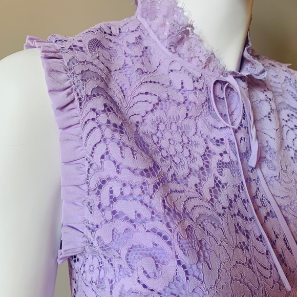 Sandro Paris Golda Lilac Mini Dress. - Picture 4 of 8